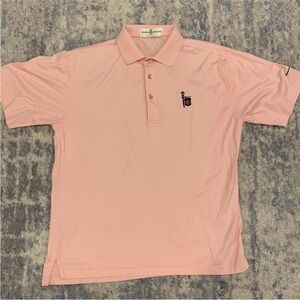 Fairway & Greene Polo Shirt Mens Med Peach Color Pinecrest Golf Golfing Casual